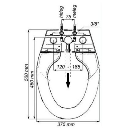 Mutassa a/az Toilette Nett 320-T bidés WC ülőke részleteit Kép Toilette Nett 320-T bidés WC ülőke