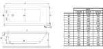 Kép M-ACRYL ECO 170x75 akryl fürdőkád lábbal