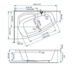 Kép M-ACRYL MINIMA 160x95 jobbos akryl fürdőkád lábbal