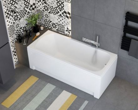 Mutassa a/az M-ACRYL Slim Sandra 170x70 akryl fürdőkád lábbal részleteit Kép M-ACRYL Slim Sandra 170x70 akryl fürdőkád lábbal