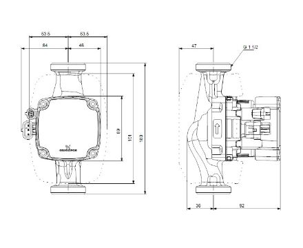 Mutassa a/az Grundfos ALPHA2 GO 25-40 180 A-energiaosztályú, fűtési keringető szivattyú részleteit Kép Grundfos ALPHA2 GO 25-40 180 A-energiaosztályú, fűtési keringető szivattyú