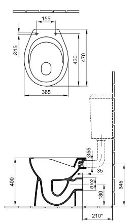 Mutassa a/az Alföldi 7095 WC, hátsó kifolyású, laposöblítésű, CleanFlush (fehér, I.oszt.) részleteit Kép Alföldi 7095 WC, hátsó kifolyású, laposöblítésű, CleanFlush (fehér, I.oszt.)