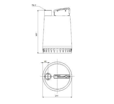 Mutassa a/az Grundfos Unilift AP 12.50.11.A1 (10m kábel) szennyezett- és szennyvíz szivattyú részleteit Kép Grundfos Unilift AP 12.50.11.A1 (10m kábel) szennyezett- és szennyvíz szivattyú