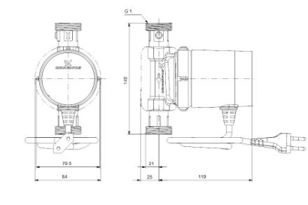 Mutassa a/az Grundfos UP 15-14 BX PM 1/2˝ HMV cirkulációs szivattyú, visszacsapó-szeleppel részleteit Kép Grundfos UP 15-14 BX PM 1/2˝ HMV cirkulációs szivattyú, visszacsapó-szeleppel