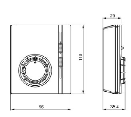 Mutassa a/az Siemens RAB 11.1 Fan-Coil termosztát 2-csöves rendszerhez részleteit Kép Siemens RAB 11.1 Fan-Coil termosztát 2-csöves rendszerhez