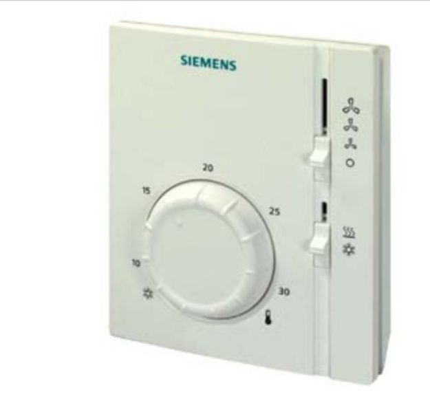 Kép Siemens RAB31 Elektromechanikus szobatermosztát 4-csöves fan coilokhoz, fűtés/hűtés kapcsolóval