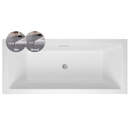 Mutassa a/az M-ACRYL Sabina Slim PRO 180x80 akryl fürdőkád lábbal részleteit Kép M-ACRYL Sabina Slim PRO 180x80 akryl fürdőkád lábbal