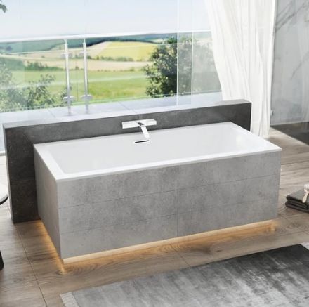 Mutassa a/az M-ACRYL Sabina Slim PRO 180x80 akryl fürdőkád lábbal részleteit Kép M-ACRYL Sabina Slim PRO 180x80 akryl fürdőkád lábbal