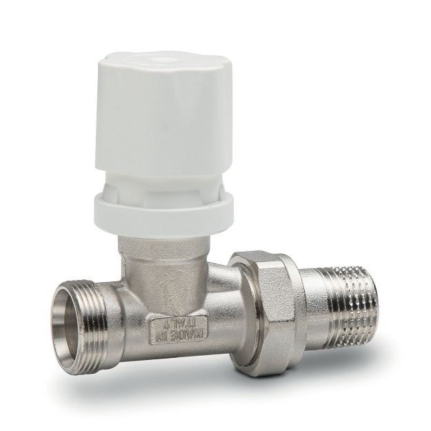 Kép Luxor 1/2˝*(24x19) RD2511 termosztatikus rad.szelep, egyenes, termosztát opcióval, műa./rézcsőhöz (24x19)