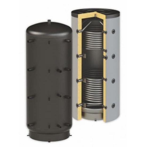 Kép Sunsystem PBM-R2 1000 puffertároló 1000 l. 2 csőkígyóval, szigeteléssel