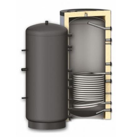 Mutassa a/az Sunsystem PR 300 puffertároló 300 l. 2 csőkígyóval, szigeteléssel részleteit Kép Sunsystem PR 300 puffertároló 300 l. 2 csőkígyóval, szigeteléssel