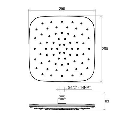 Mutassa a/az Ravak  983.20 Esőztető zuhanyfej ABS szögletes, fekete részleteit Kép Ravak  983.20 Esőztető zuhanyfej ABS szögletes, fekete