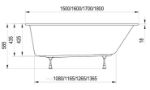 Kép Ravak Bathtub CHROME SLIM 150x70 snowwhite