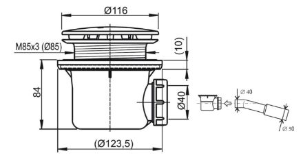 Mutassa a/az Ravak Szifon, PROFESSIONAL 90, fekete részleteit Kép Ravak Szifon, PROFESSIONAL 90, fekete