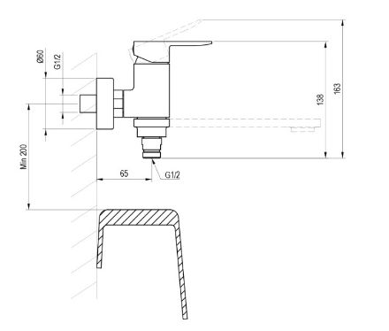 Mutassa a/az Ravak CR II 022.00CR Kádcsaptelep szett nélkül, Króm részleteit Kép Ravak CR II 022.00CR Kádcsaptelep szett nélkül, Króm