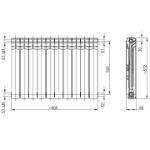 Kép m-tech 500 / 10 tagosítható alumínium radiátor