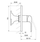 Kép Ravak FL 066.00 Falba süllyesztett csaptelep váltó nélkül R-Boxhoz