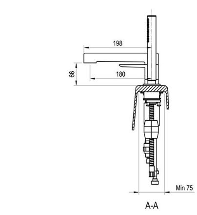 Mutassa a/az Ravak kádperemre szerelhető csaptelep szett PU 026.00, X070142 részleteit Kép Ravak kádperemre szerelhető csaptelep szett PU 026.00, X070142