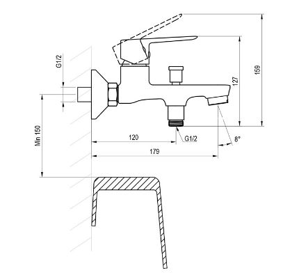 Mutassa a/az Ravak LF 022.00CR Kádcsaptelep szett nélkül, Króm részleteit Kép Ravak LF 022.00CR Kádcsaptelep szett nélkül, Króm