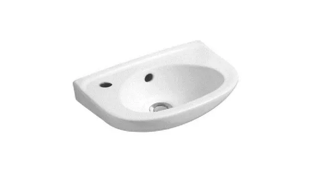 Kép Alföldi Bázis kézmosó 40x25cm, 1 furattal bal oldalon 4123 4L 01(fehér, I.oszt.)