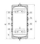 Kép Sunsystem PSEM 100 puffertároló zománcozott belső bevonattal, 100 l. szigeteléssel, hőszivattyúhoz