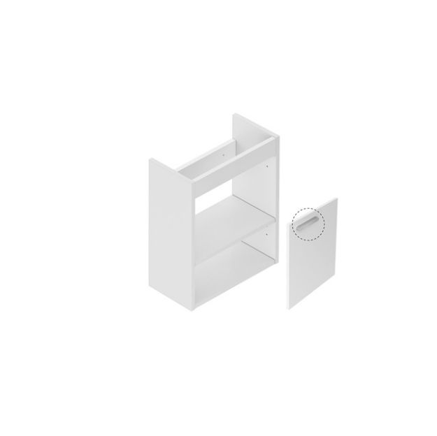 Kép Ravak fürdőszobai szekrény kézmosó alá fehér 400 Chrome X000000538