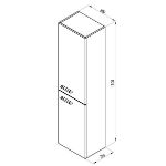 Kép RAVAK Magasszekrény SB Chrome 350 Fehér Jobbos