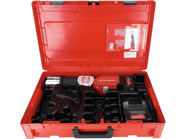 Kép Romax 4000 akkumulátoros présgép 1db 4Ah Bosch kompatibilis akkumulátorral és töltővel kofferban