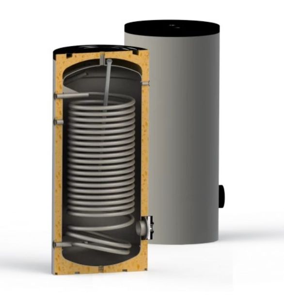 Kép Sunsystem SWPN2L 200 indirekt tároló 200 l. 1 extra méretű csőkígyóval, hőszivattyúhoz