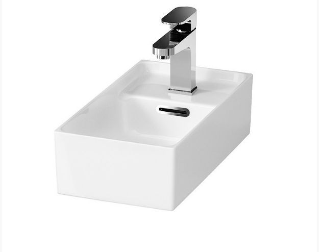 Kép Cersanit Crea 40 bútorra építhető mosdó, fehér, 40x22cm