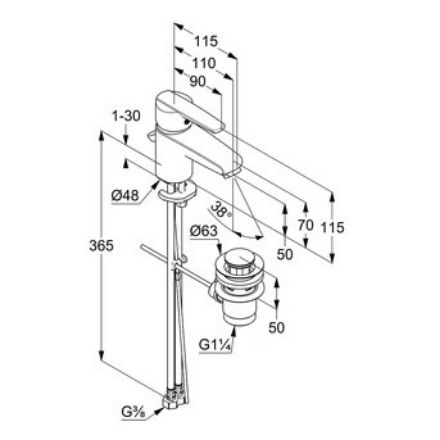Mutassa a/az KLUDI ACTIVE mosdócsaptelep 70, leeresztőszelep nélkül (383860561) részleteit Kép KLUDI ACTIVE mosdócsaptelep 70, leeresztőszelep nélkül (383860561)