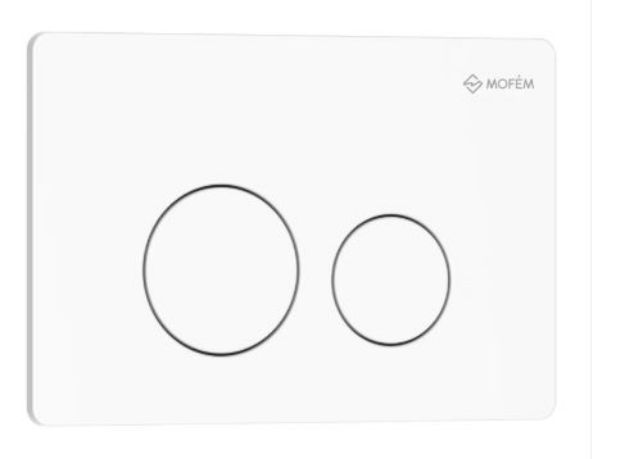 Kép Mofém EVO 20 Nyomólap, matt fehér, rozsdamentes acél