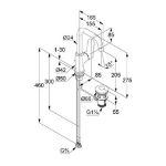 Kép Kludi X1 oldalkaros mosdócsaptelep, push-open leeresztő szeleppel