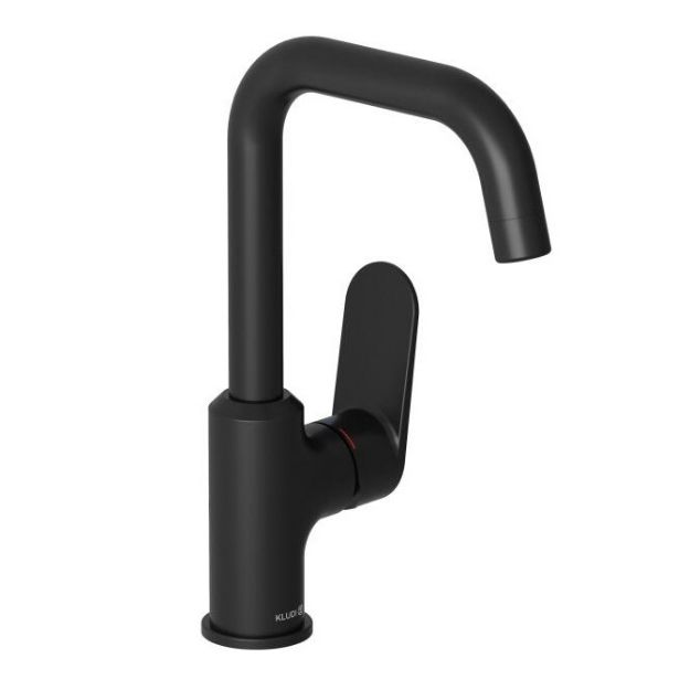 Kép Kludi X1 oldalkaros mosdócsaptelep,leeresztő szelep nélkül, fekete