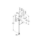 Kép Kludi X1 oldalkaros mosdócsaptelep,leeresztő szelep nélkül, fekete