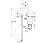 Kép Kludi X1 75 mosdócsaptelep,push-open leeresztő szeleppel, fekete