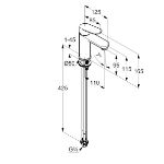 Kép Kludi X1 100 mosdócsaptelep,leeresztő szelep nélkül, fekete