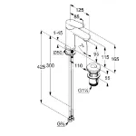 Kép Kludi X1 100 mosdócsaptelep,push-open leeresztő szeleppel