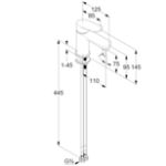 Kép Kludi X1 75 mosdócsaptelep,leeresztő szelep nélkül, fekete