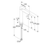 Kép Kludi X1 240 mosdócsaptelep,leeresztő szelep nélkül, fekete