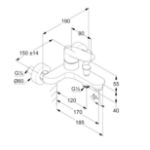 Kép Kludi X1 kádcsaptelep, zuhanyszett nélkül