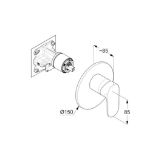 Kép Kludi X1 falsík alatti 1 funkiós csaptelep