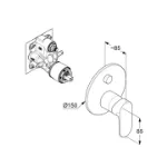 Kép Kludi X1 falsík alatti 2 funkiós csaptelep
