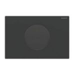Kép Geberit nyomólap ˝Sigma 10˝, 2 vízmennyiségű, fekete / matt fekete, easy-to-clean bevonat, design gyűrű: fekete / fénylő