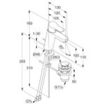Kép Kludi PURE&EASY 100 egykaros mosdó csaptelep króm automata leeresztővel