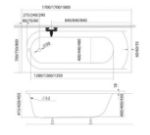 Kép M-ACRYL Slim Mira 180x80 akryl fürdőkád lábbal 12487