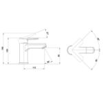 Kép Mambo Pro mosdó csaptelep, leeresztő szelep nélkül