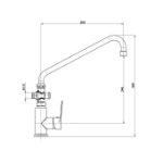 Kép Mofém Hello álló KMT csaptelep, zuhanyszettel (Hello kézizuhannyal és fali tartóval, 1500mm Silver Design gégecsővel)
