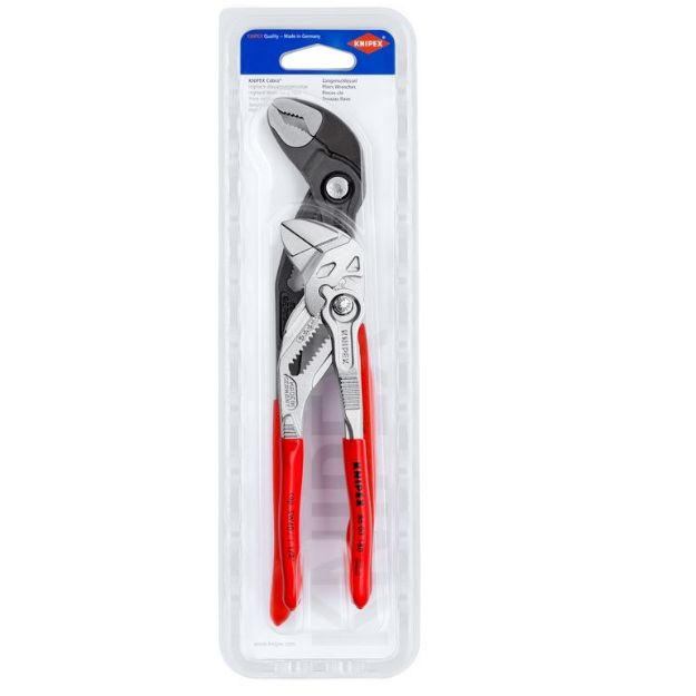 Kép Knipex fogó készlet, 2 részes (1db 180mm fogókulcs+ 1db 250mm Cobra vízpumpa fogó)