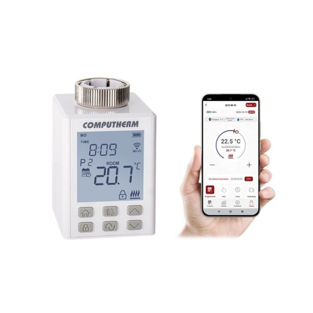 Kép Computherm Q15 Wi-Fi programozható motoros állítómű radiátorszelepekhez